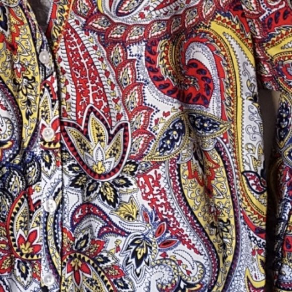 Dana Buchman Paisley Button Down Shirt NEW - Picture 4 of 4